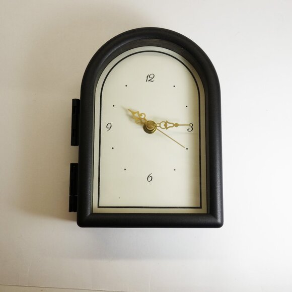 NIP! Foldable Picture Frame Clock Black Nostalgia - Picture 1 of 7